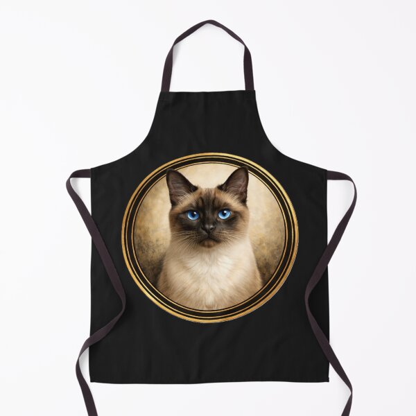 Item preview, Siamese Sapphire Focus – Realistic Cat Circle Art designed and sold by TheJoyfulPen.