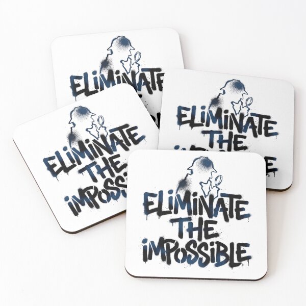 Item preview, Eliminate The Impossible Sherlock Holmes Blue Graffiti designed and sold by Fenay Designs.