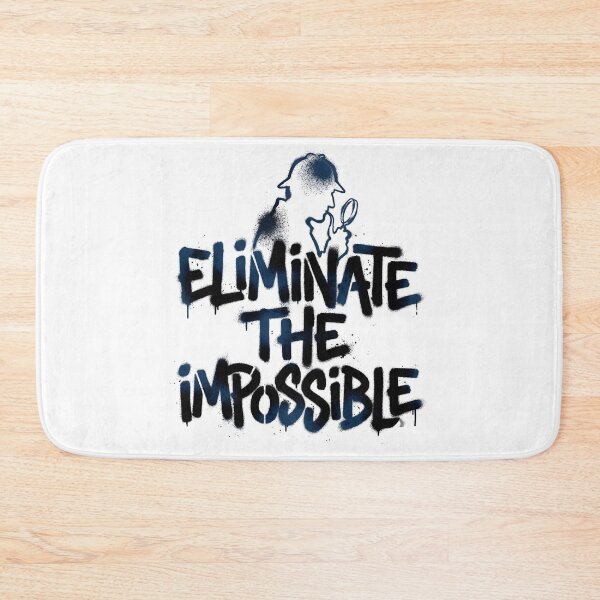 Item preview, Eliminate The Impossible Sherlock Holmes Blue Graffiti designed and sold by Fenay Designs.