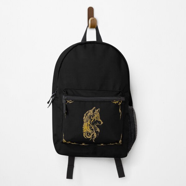 Item preview, Golden Norse Totem: Eagle & Wolf Dark Academia Art designed and sold by VitalusDesignArtV.