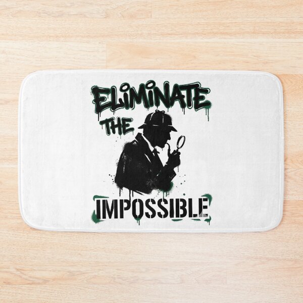 Item preview, Eliminate The Impossible Sherlock Holmes Green Stencil designed and sold by Fenay Designs.