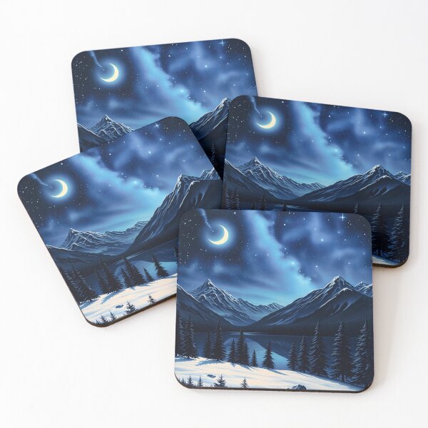 Item preview, Majestic Mountians at night designed and sold by The Ultimate Art Gallery.