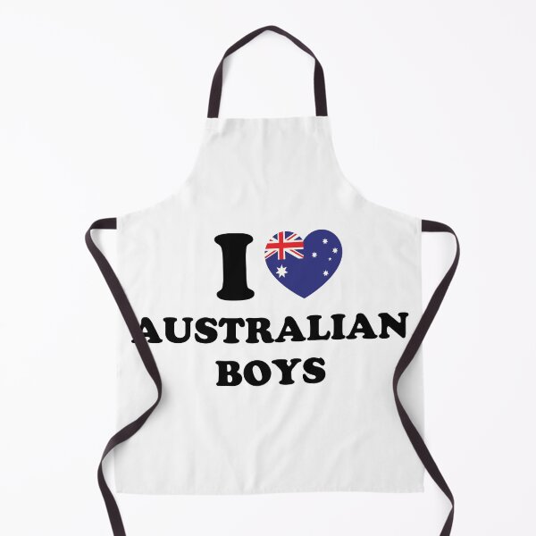 Item preview, I Love Australian Boys Heart Flag designed and sold by GreenxGreen.