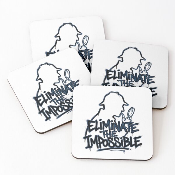 Item preview, Sherlock Holmes Eliminate The Impossible Graffiti Silhouette designed and sold by Fenay Designs.