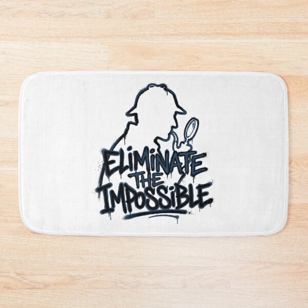 Item preview, Sherlock Holmes Eliminate The Impossible Graffiti Silhouette designed and sold by Fenay Designs.
