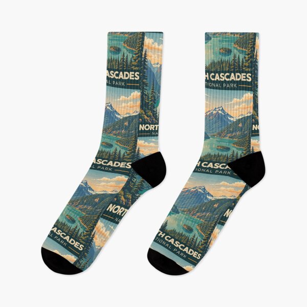 Item preview, North Cascades National Park in Washington, USA Vintage Art Travel Landscape designed and sold by MaateoDesign.
