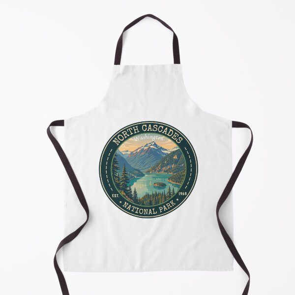 Item preview, North Cascades National Park in Washington, USA Vintage Travel Art Circle Emblem designed and sold by MaateoDesign.