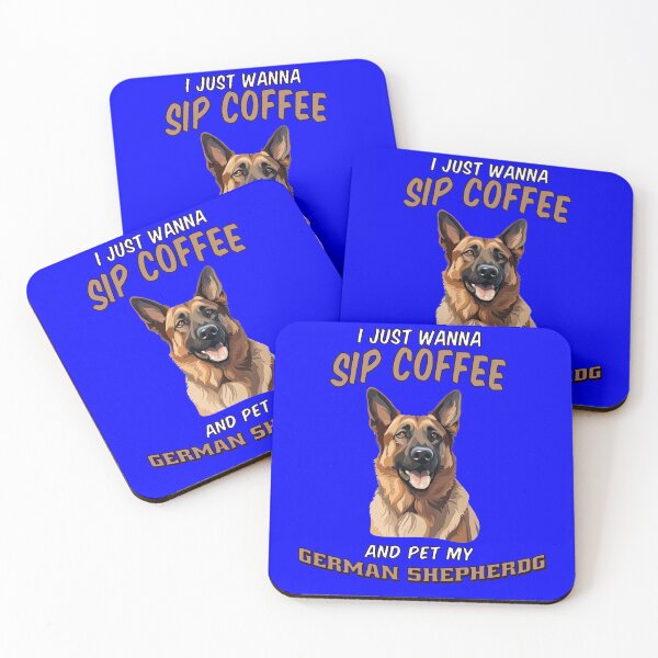 Item preview,  German Shepherd Owner Dog Owner I Just Wanna Sip Coffee And Pet MY French Bulldog designed and sold by fantasticdesign.
