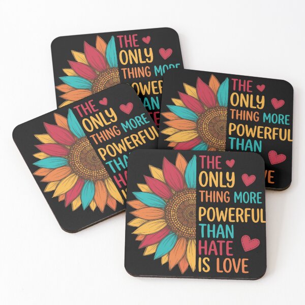 Item preview, The Only Thing More Powerful Than Hate Is Love Bold Sunflower designed and sold by SkeletonsDanger.