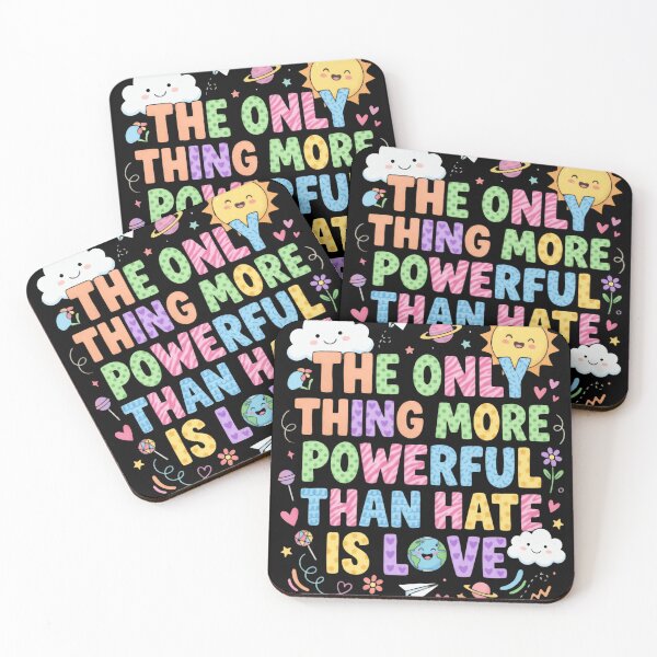 Item preview, The Only Thing More Powerful Than Hate Is Love Pastel Hearts Celebration designed and sold by SkeletonsDanger.