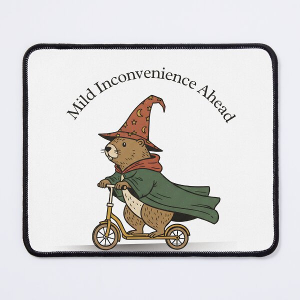 Item preview, Wizard Groundhog Riding Scooter Digital Illustration Vintage Art designed and sold by flidesign .