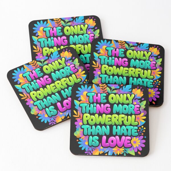 Item preview, The Only Thing More Powerful Than Hate Is Love Floral Burst Unity designed and sold by SkeletonsDanger.