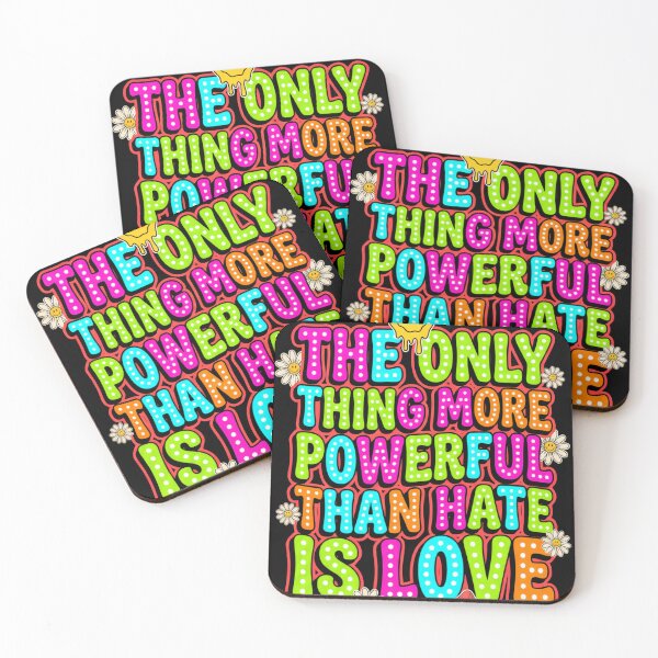 Item preview, The Only Thing More Powerful Than Hate Is Love Bright Retro Smiley designed and sold by SkeletonsDanger.