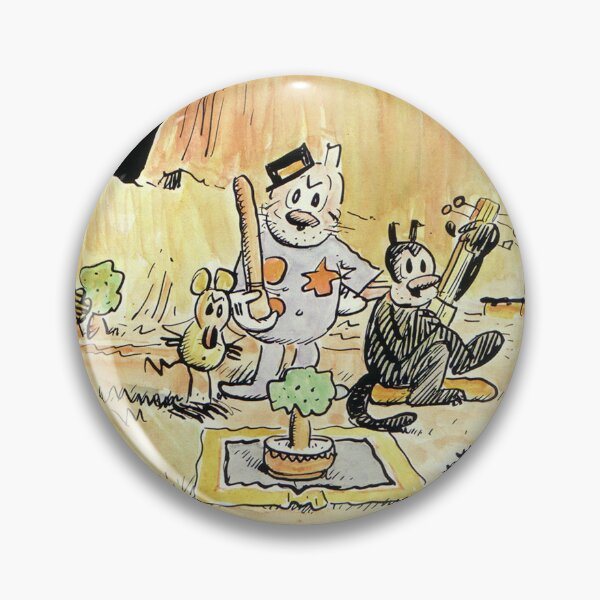 Item preview, Krazy Kat, Ignatz and Officer Puppy - Watercolor by George Herriman (1925) Original Art designed and sold by Weird Visions.