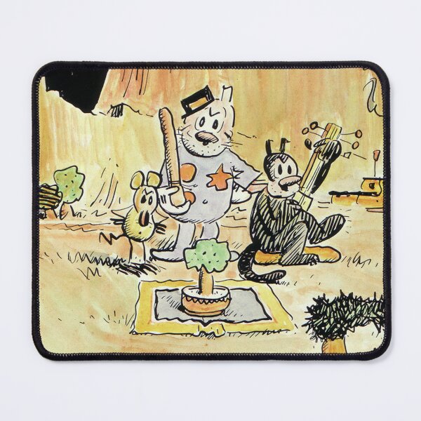 Item preview, Krazy Kat, Ignatz and Officer Puppy - Watercolor by George Herriman (1925) Original Art designed and sold by Weird Visions.