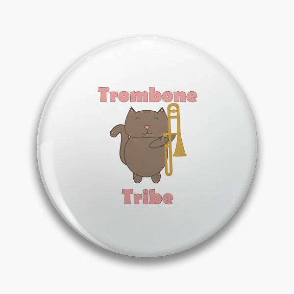 Item preview, Cute Trombone Cat “Trombone Tribe” Cartoon Marching Band Music Design designed and sold by ValeriesGallery.