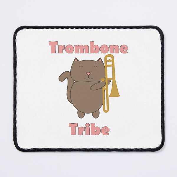 Item preview, Cute Trombone Cat “Trombone Tribe” Cartoon Marching Band Music Design designed and sold by ValeriesGallery.