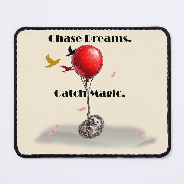Item preview, Hedgehog and Red Balloon. Chase Dreams. Catch Magic. designed and sold by Natart1004.
