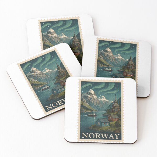 Item preview, Norway Travel Stamp designed and sold by RebelCactusStore.