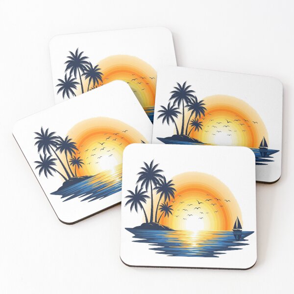 Item preview, Tropical Serenity: Golden Sunset. designed and sold by mostafacasper12.
