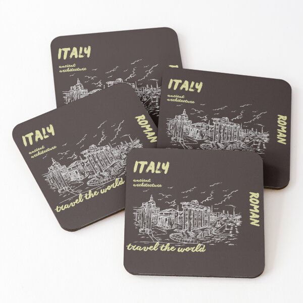 Item preview, Italy Ancient Architecture - Roman Ruins Travel Line Art designed and sold by birleşik zevkler.