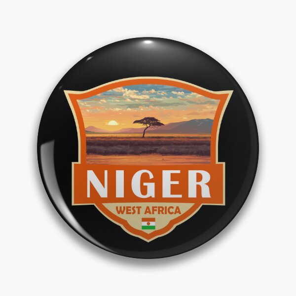 Item preview, Niger Illustration Retro Badge designed and sold by KrisSidDesigns.