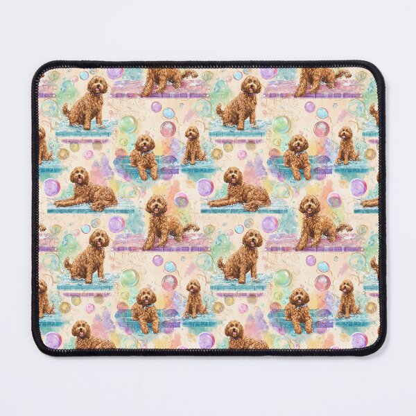 Item preview, Bubble Bath Toile de Jouy - Goldendoodle designed and sold by AstrologyOven.