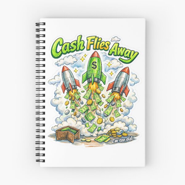Item preview, Cash Flies Away – I'm Too Old Sticker designed and sold by Felixuss.