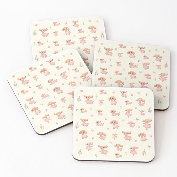 Item preview, Pastel Dachshund Seamless Pattern – Cute Pink Puppy Design designed and sold by LiudmylaMaika.