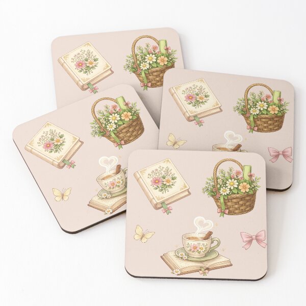 Item preview, Spring Cottagecore Bookish Sticker Pack – Cozy Reader Floral Aesthetic Stickers designed and sold by SnugbugStudios.