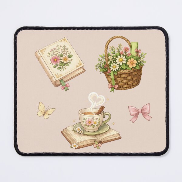 Item preview, Spring Cottagecore Bookish Sticker Pack – Cozy Reader Floral Aesthetic Stickers designed and sold by SnugbugStudios.