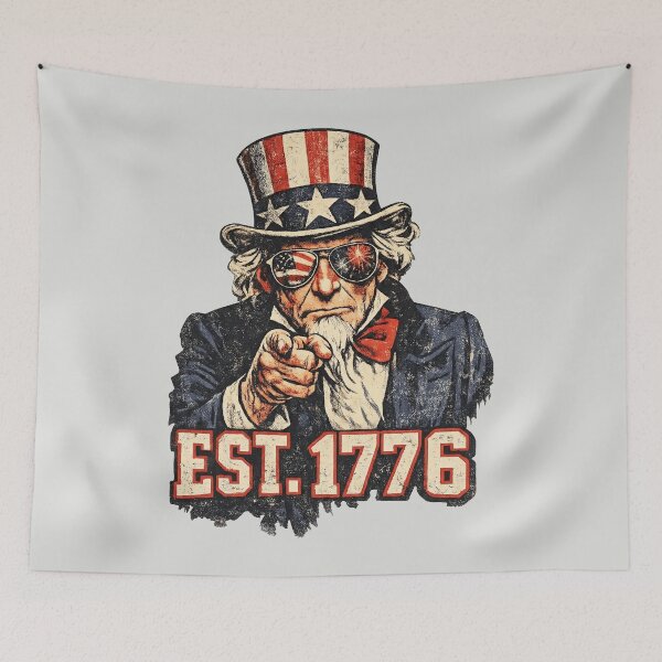 Item preview, Cool Uncle Sam Est. 1776 - Vintage Patriot designed and sold by DigitalGlade.