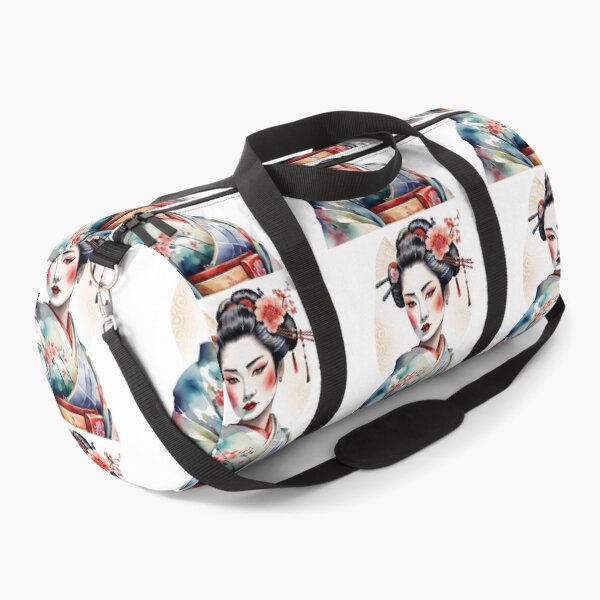 Item preview, Beautiful geisha in traditional blue kimono, watercolour designed and sold by Coolparrotgirl.