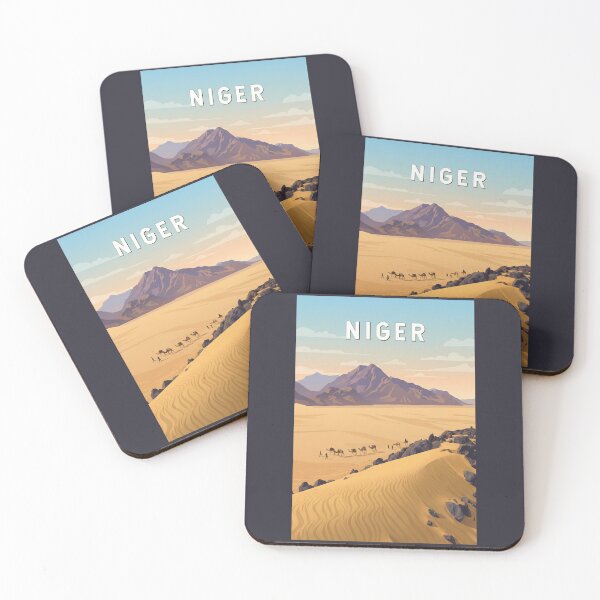 Item preview, Niger Illustration Travel Art Vintage designed and sold by KrisSidDesigns.