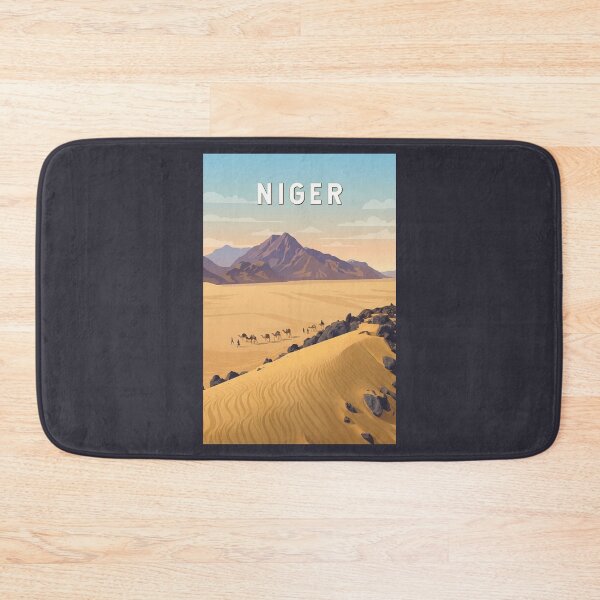 Item preview, Niger Illustration Travel Art Vintage designed and sold by KrisSidDesigns.