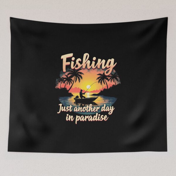 Item preview, Fishing Just Another Day in Paradise – Fisherman Sunset Shirt designed and sold by CyfroweMysli.