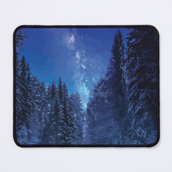 Item preview, Snowy Forest Under Starry Night Sky designed and sold by Arturo Daniel Garcia Palomo.