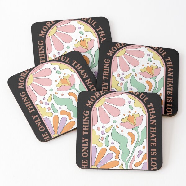 Item preview, The Only Thing More Powerful Than Hate Is Love Retro Abstract Blossom designed and sold by SkeletonsDanger.