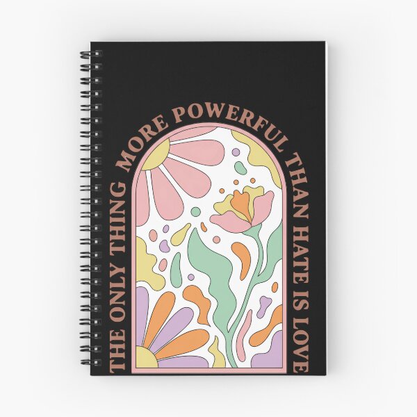 Item preview, The Only Thing More Powerful Than Hate Is Love Retro Abstract Blossom designed and sold by SkeletonsDanger.