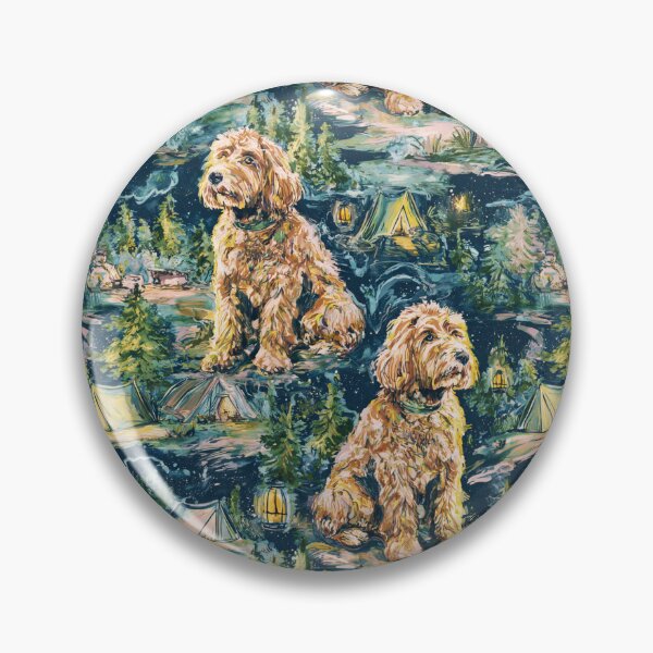 Item preview, Camp Toile de Jouy - Goldendoodle designed and sold by AstrologyOven.