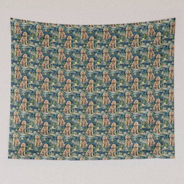 Item preview, Camp Toile de Jouy - Goldendoodle designed and sold by AstrologyOven.