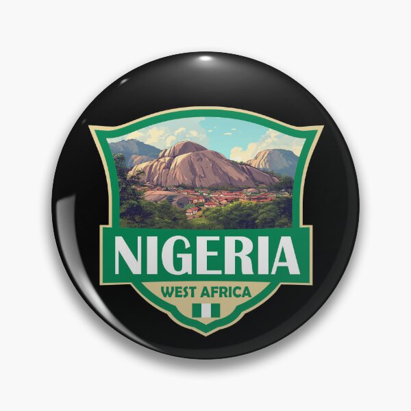 Item preview, Nigeria Illustration Retro Badge designed and sold by KrisSidDesigns.