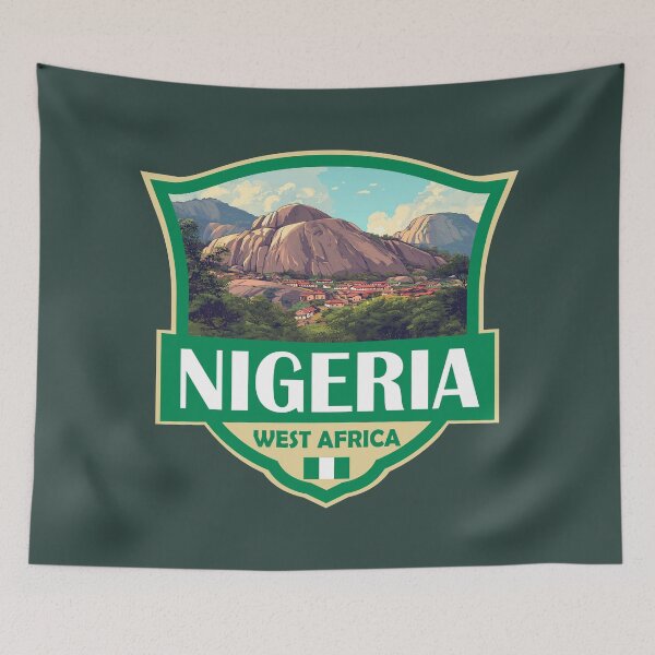 Item preview, Nigeria Illustration Retro Badge designed and sold by KrisSidDesigns.