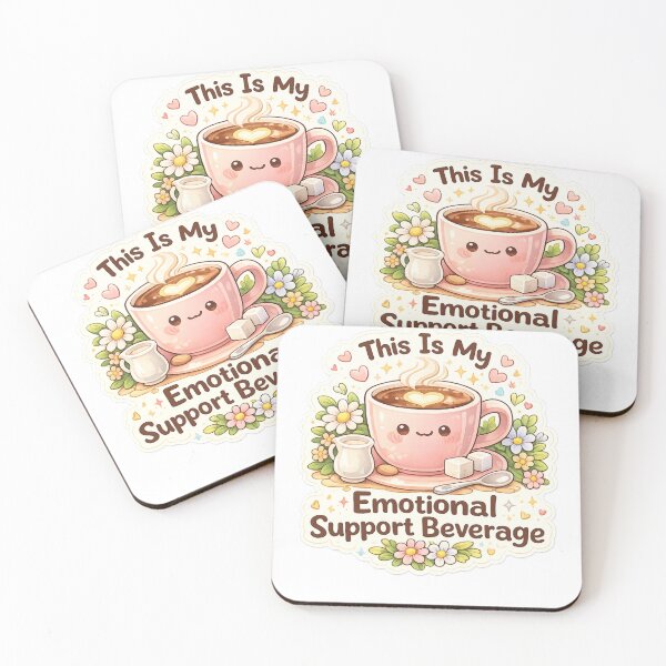 Item preview, Funny Coffee Lover Emotional Support Beverage designed and sold by Rebekah Kaiser.
