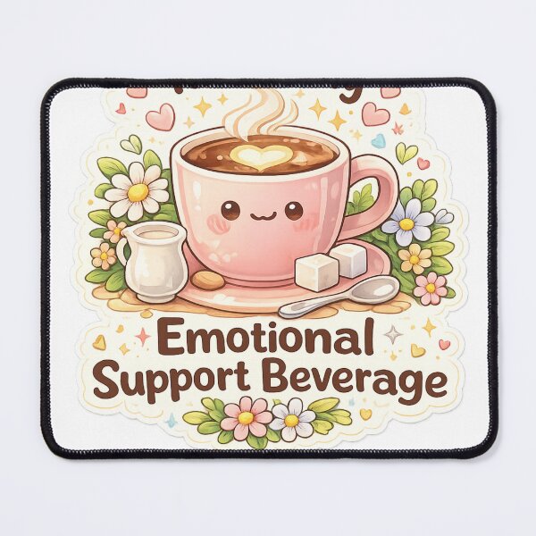 Item preview, Funny Coffee Lover Emotional Support Beverage designed and sold by Rebekah Kaiser.