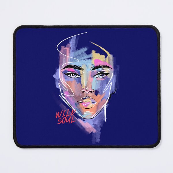 Item preview, Wild Soul - Colorful Abstract Woman Portrait Art Modern Urban Face Illustration. designed and sold by LunaPrintCo.