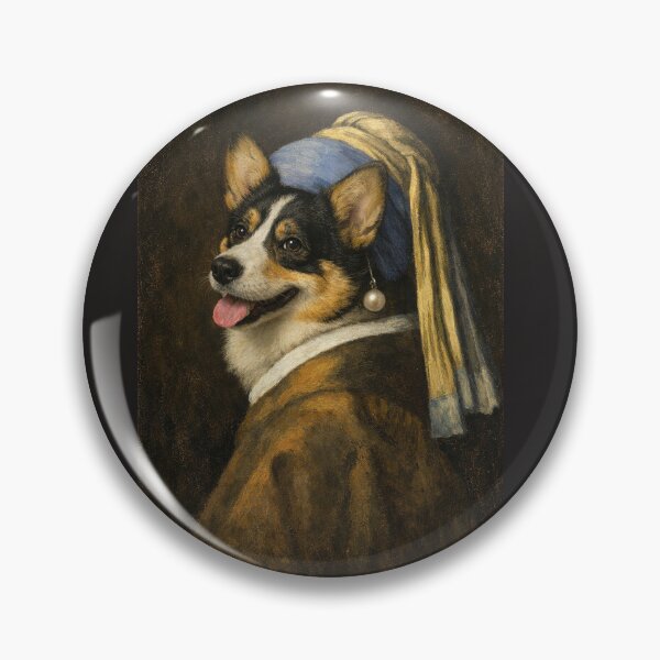 Item preview, Tricolour Corgi - Pearl Earring designed and sold by TheVallhundStop.