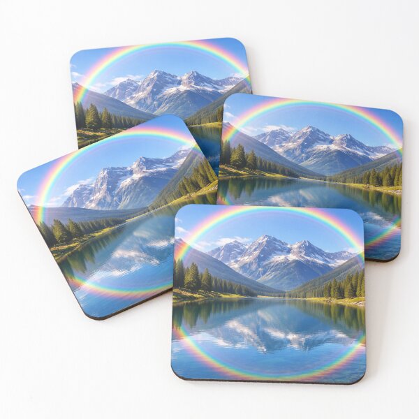 Item preview, Rainbow over lake and mountains designed and sold by JuViRo.