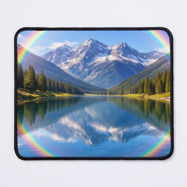 Item preview, Rainbow over lake and mountains designed and sold by JuViRo.