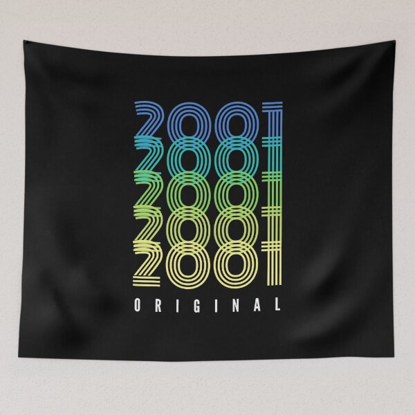 Aperçu de l'œuvre Né(e) en 2001 - Cadeau d'anniversaire 2001 - Édition originale 2001 créée et vendue par DesignByLeo.